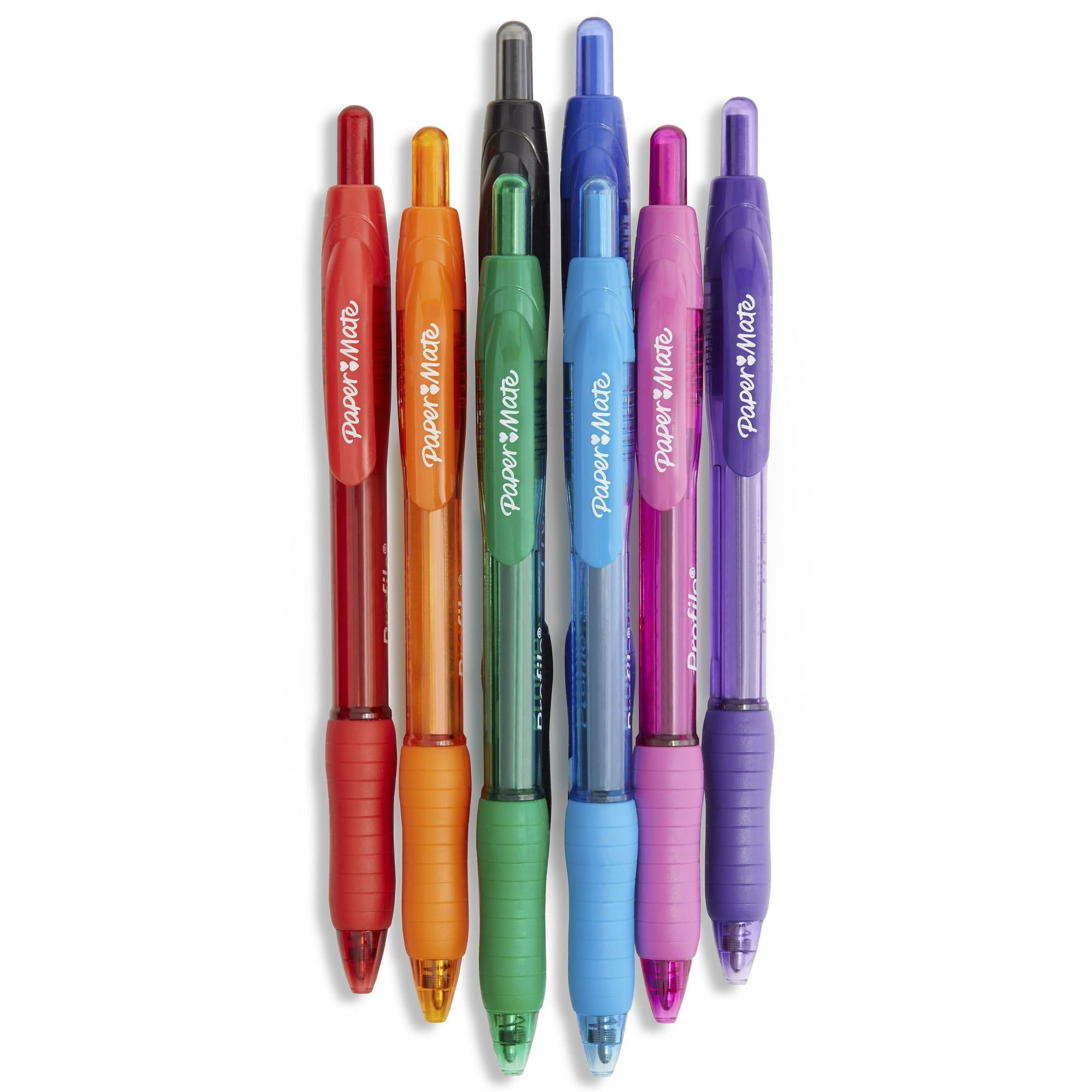 Paper Mate Profile Retractable Ballpoint Pens, Bold (1.4mm), Assorted Colors, 8 Count - SJB-DIAMOND ELITES