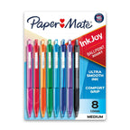 Paper Mate InkJoy Retractable Ballpoint Pen, 1.0 mm, Assorted Colors, 8 Count - SJB-DIAMOND ELITES