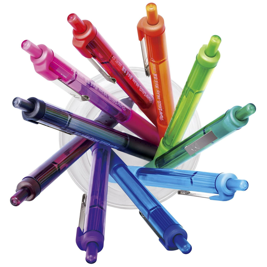 Paper Mate InkJoy Retractable Ballpoint Pen, 1.0 mm, Assorted Colors, 8 Count - SJB-DIAMOND ELITES