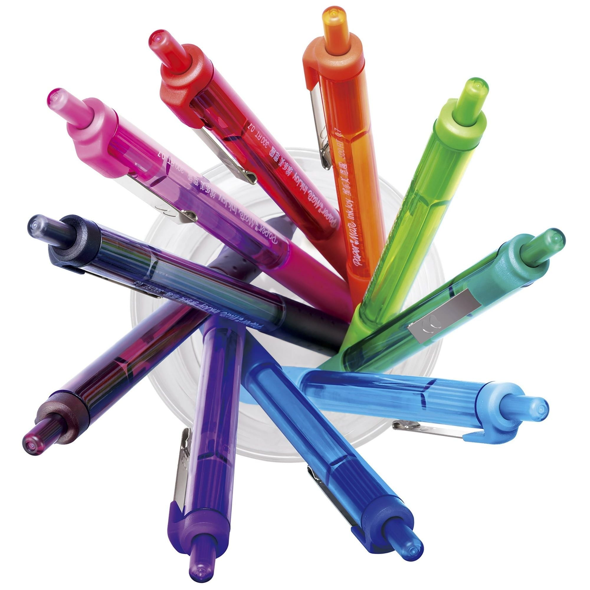 Paper Mate InkJoy Retractable Ballpoint Pen, 1.0 mm, Assorted Colors, 8 Count - SJB-DIAMOND ELITES