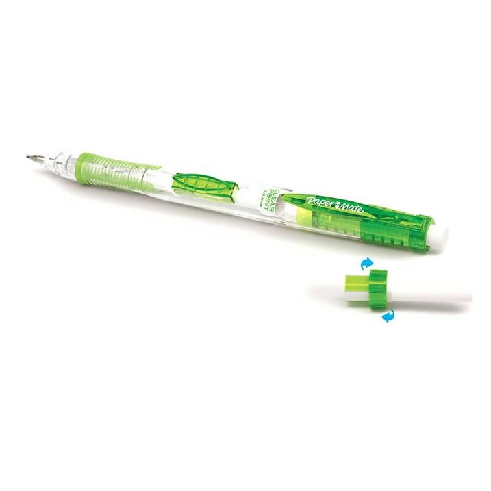 Paper Mate Clearpoint Mechanical Pencils, HB #2 Lead (0.9mm), Assorted Barrel Colors, 2 Pencils, 1 Lead Refill Set, 2 Erasers - SJB-DIAMOND ELITES