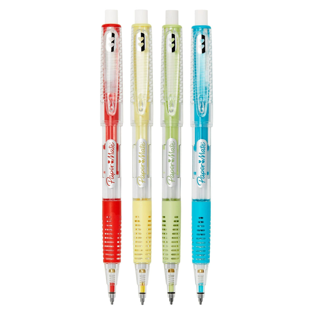 Paper Mate Clearpoint Mechanical Pencils, HB #2 (0.7 mm), Assorted Barrels, 4 Count - SJB-DIAMOND ELITES