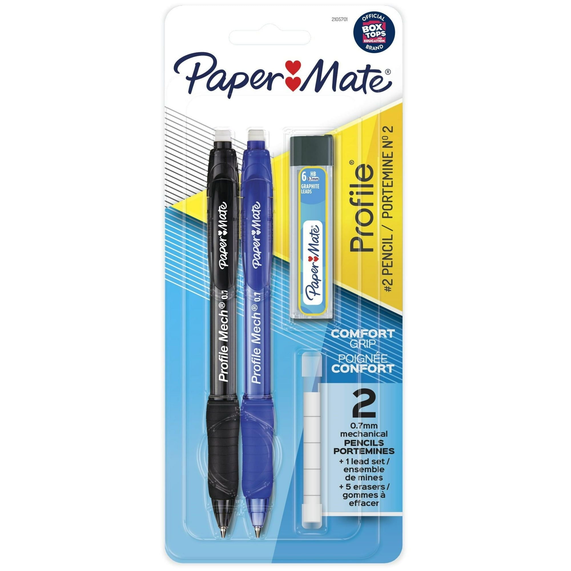 Paper Mate Profile Mech Mechanical Pencil Set, 0.7 mm #2 Pencil Lead, 2 Count - SJB-DIAMOND ELITES