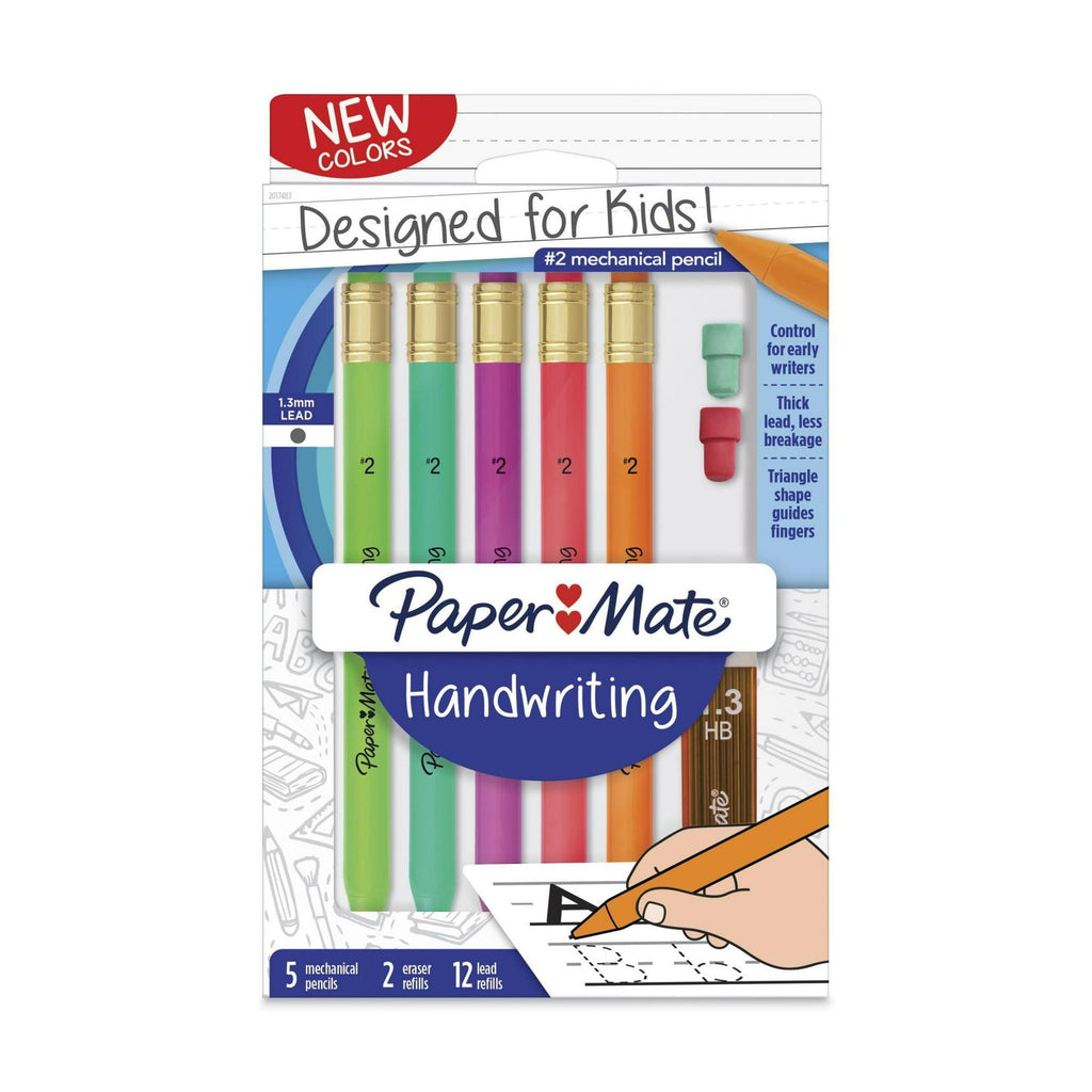Paper Mate Handwriting Triangular Mechanical Pencils, 1.3mm, 5 Count Set - SJB-DIAMOND ELITES