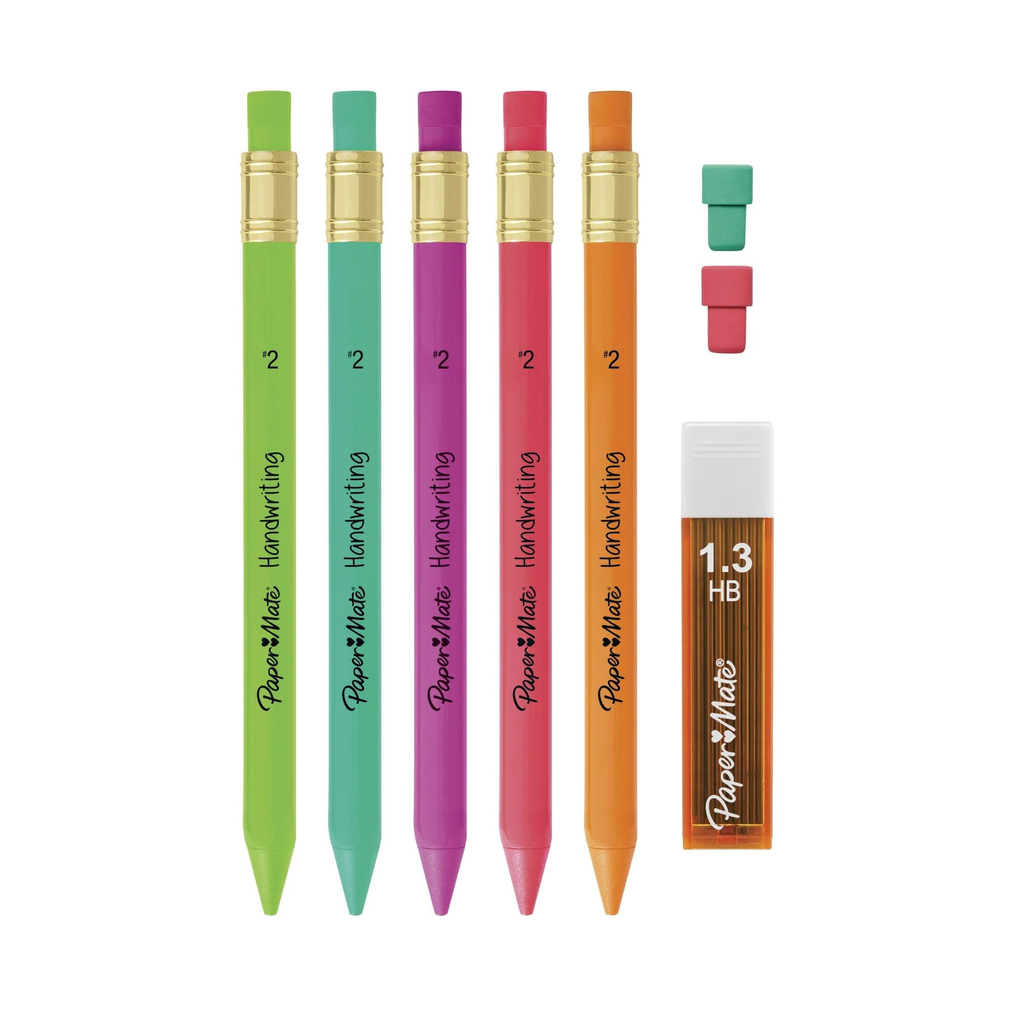 Paper Mate Handwriting Triangular Mechanical Pencils, 1.3mm, 5 Count Set - SJB-DIAMOND ELITES