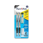 Paper Mate Clearpoint Mechanical Pencils, HB #2 Lead (0.5mm), with Lead Refills and 2 Erasers - SJB-DIAMOND ELITES