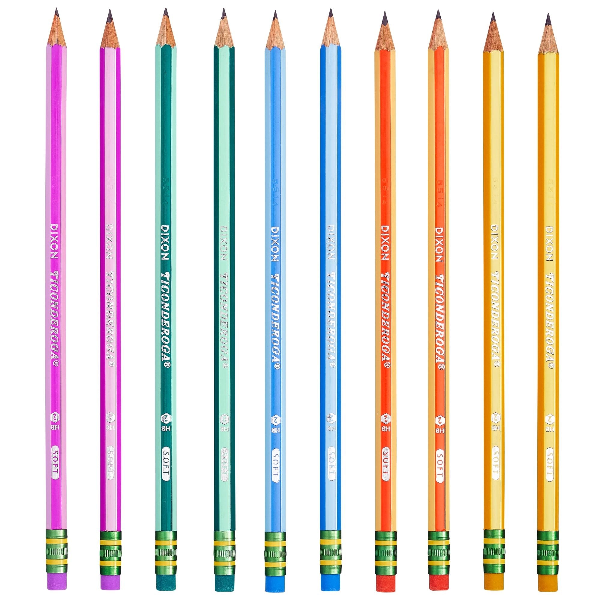 Ticonderoga No. 2 Pencil, Striped Barrels, Pack of 10 - SJB-DIAMOND ELITES