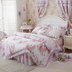 Princess style summer four-piece lace duvet cover Pi-Mart