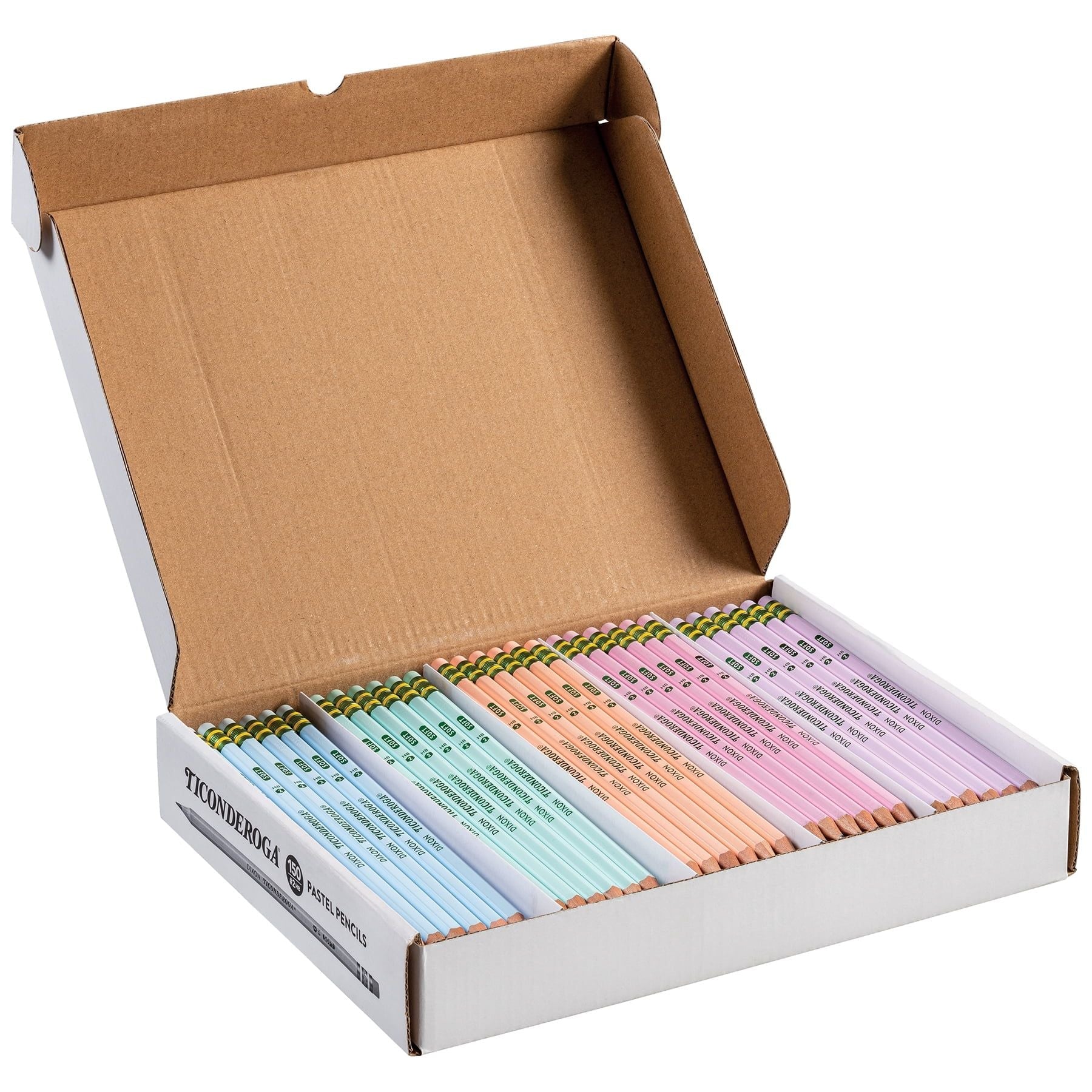 Ticonderoga #2 Pastel Pencils, 5 Assorted Colors, 150 Count - SJB-DIAMOND ELITES