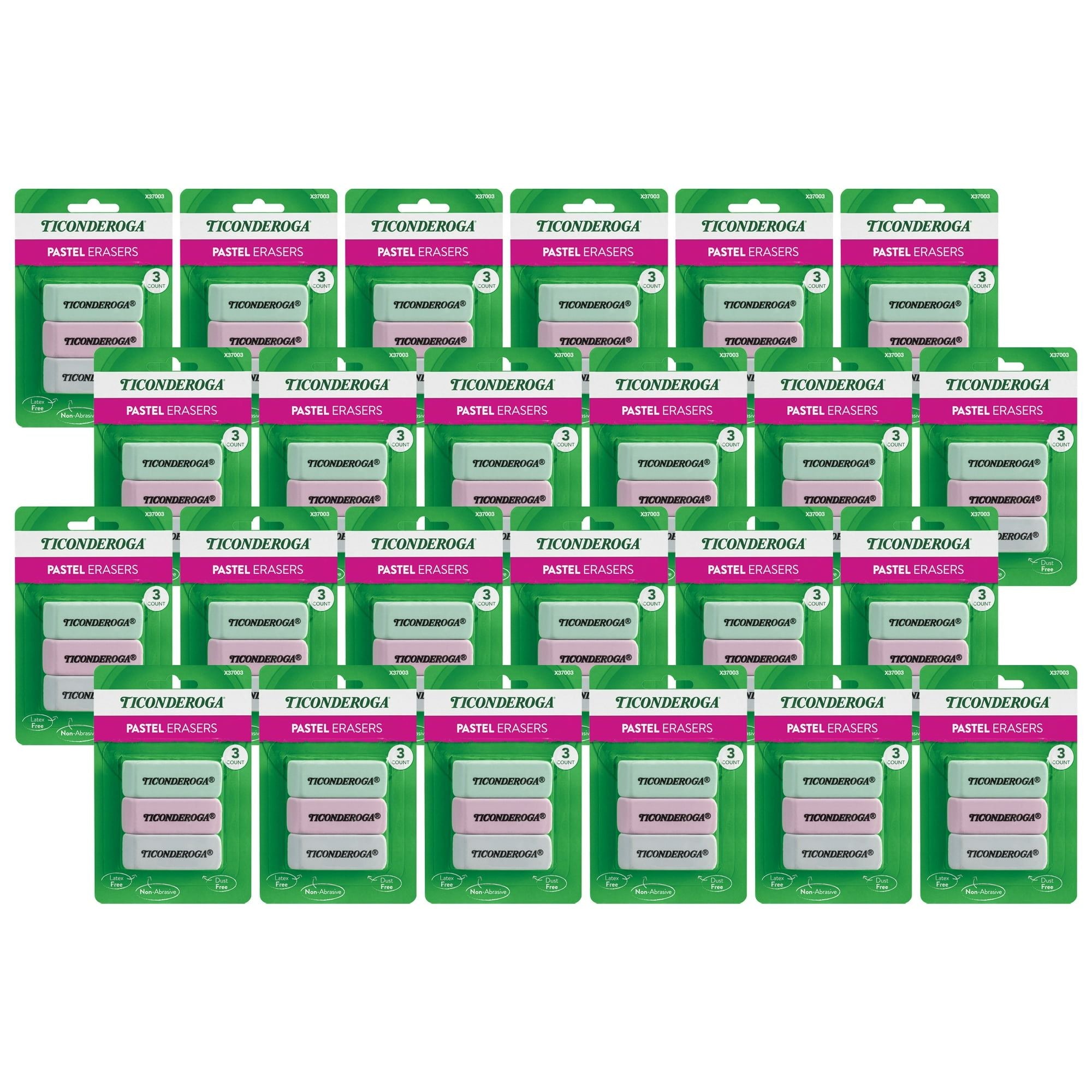 Ticonderoga Pastel Wedge Eraser, 3 Per Pack, 24 Packs - SJB-DIAMOND ELITES