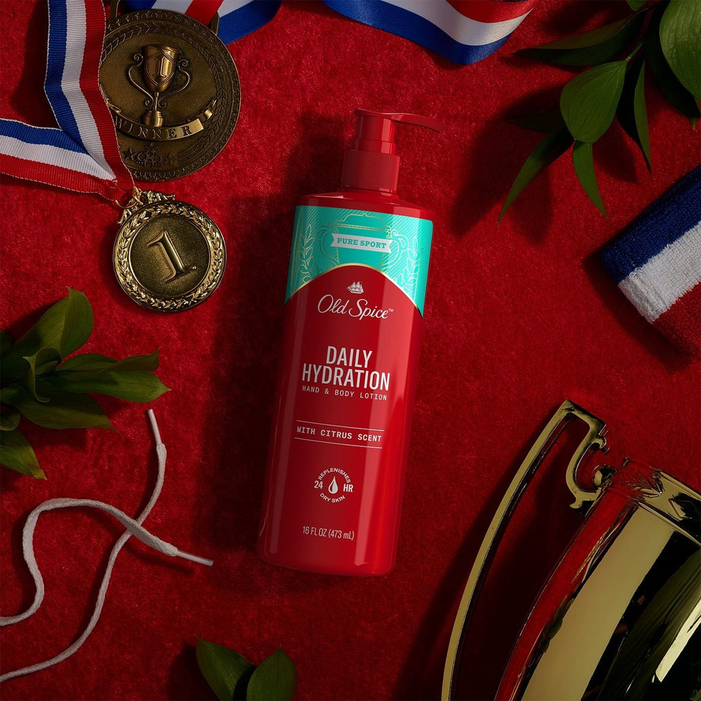 Old Spice Daily Hydration Hand & Body Lotion for Men, Pure Sport with Citrus Scent, 16.0 fl oz EasyOptionXY LLC
