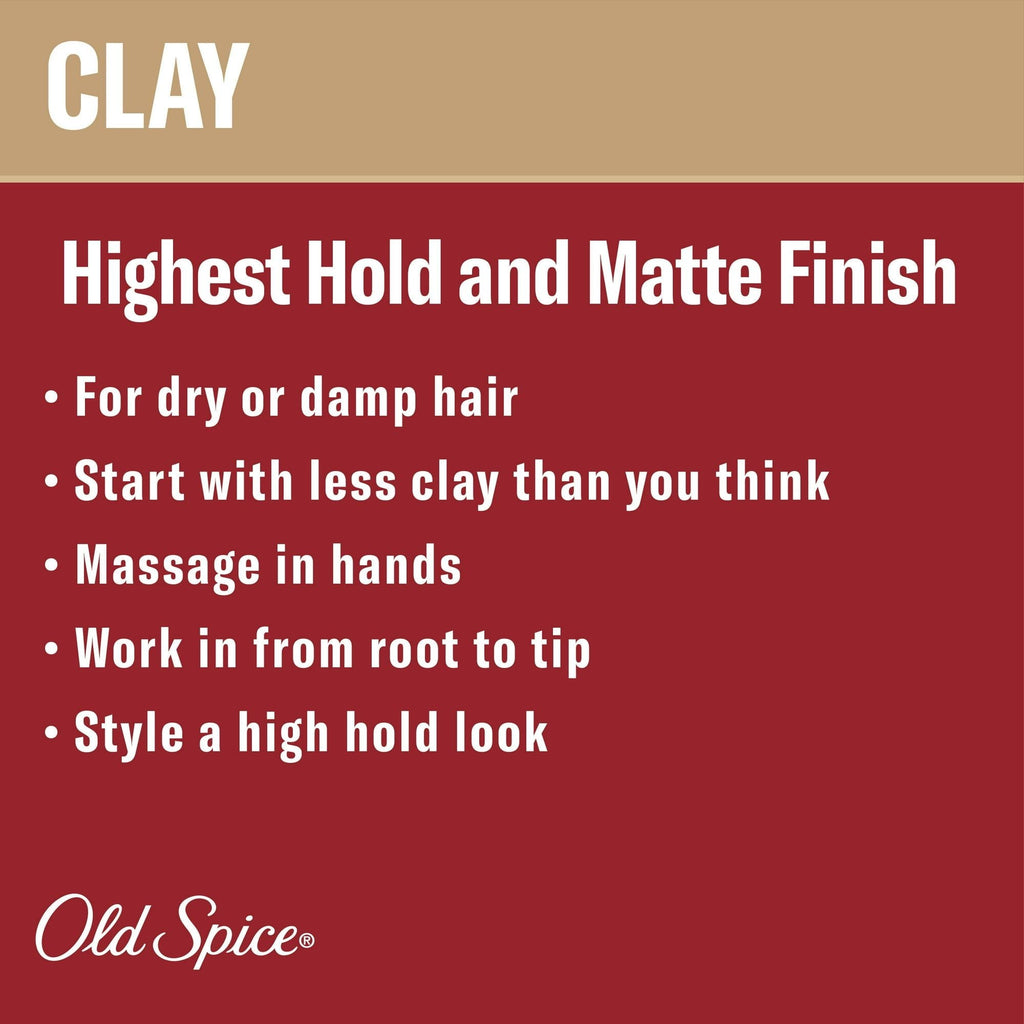 Old Spice Hair Styling Clay for Men, Flexible Hold, 2.22 oz EasyOptionXY LLC