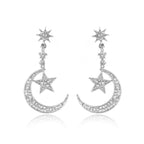 Star and Moon Drop Earrings Pi-Mart