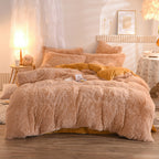 Luxury Thick Fleece Duvet Cover Queen King Winter Warm Bed Quilt Cover Pillowcase Fluffy Plush Shaggy Bedclothes Bedding Set Winter Body Keep Warm Pi-Mart