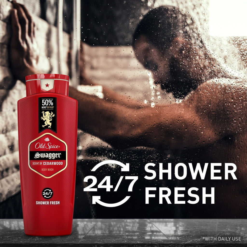 Old Spice Men's Body Wash, Swagger Cedarwood Scent, 24 fl oz