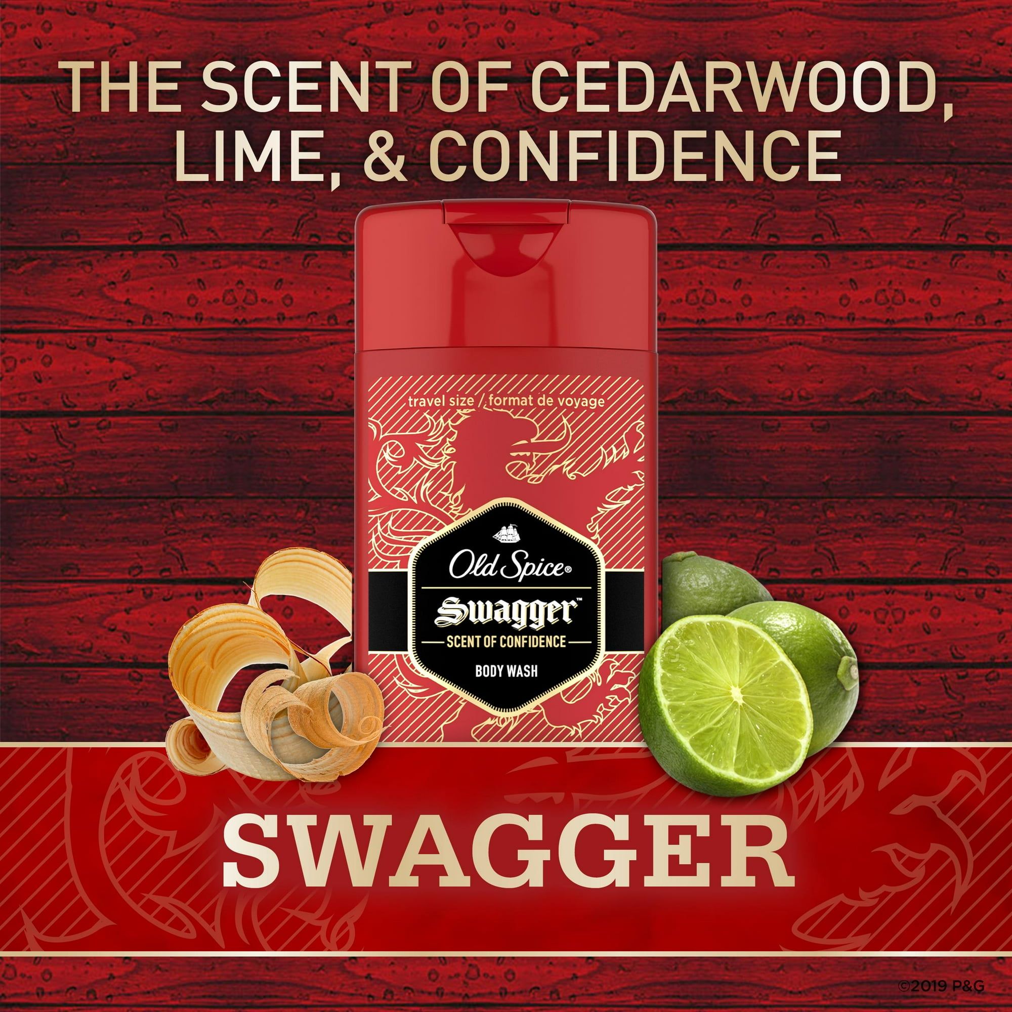 Old Spice Swagger Scent of Confidence, Body Wash for Men, 33.4 fl oz