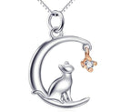 Moon Cat Pendant Necklace Pi-Mart
