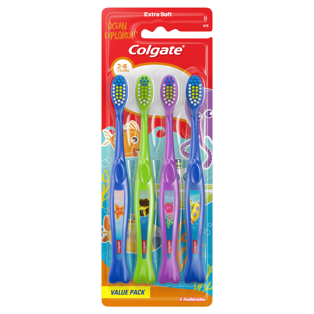 Colgate Ocean Explorer Kids Toothbrush Value Pack; Extra Soft; 4 Count EasyOptionXY LLC