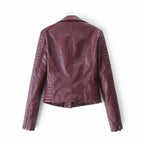 Slim European and American motorcycle leather jacket Pi-Mart