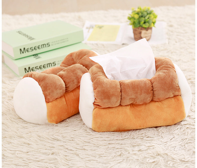Plush paper box for car household paper towel cover soft