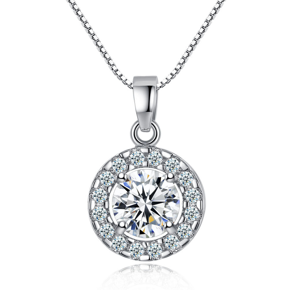Zircon Necklace Earring Set Pi-Mart