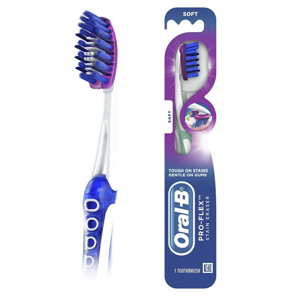 Oral-B Pro-Flex Stain Eraser Manual Toothbrush, Soft, 1 Count EasyOptionXY LLC