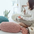 Handmade Wool Sofa Cushion Cushion Solid Color Cushion Pi-Mart
