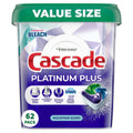Cascade Platinum Plus Dishwasher Detergent Pacs, Mountain Scent, 62 Count