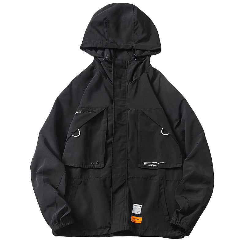 Korean Style Color Block Student Hooded Jacket Handsome Trend Pi-Mart