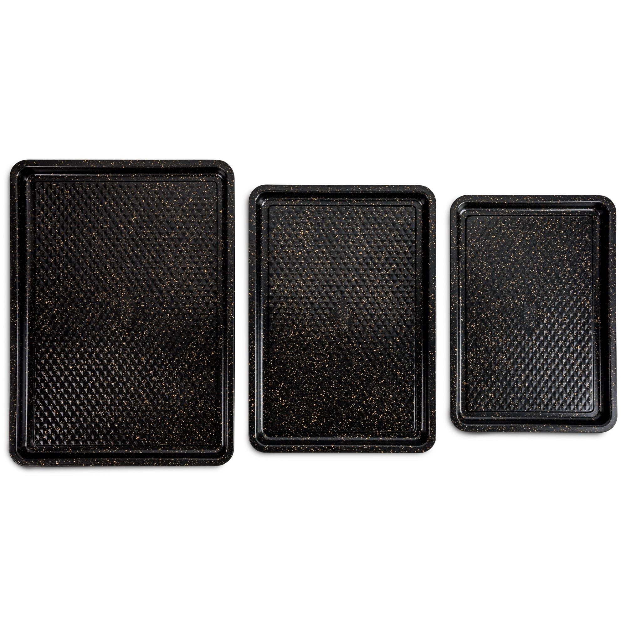 Thyme & Table Nonstick Sheet Pan 3-Piece Set, Black EasyOptionXY LLC