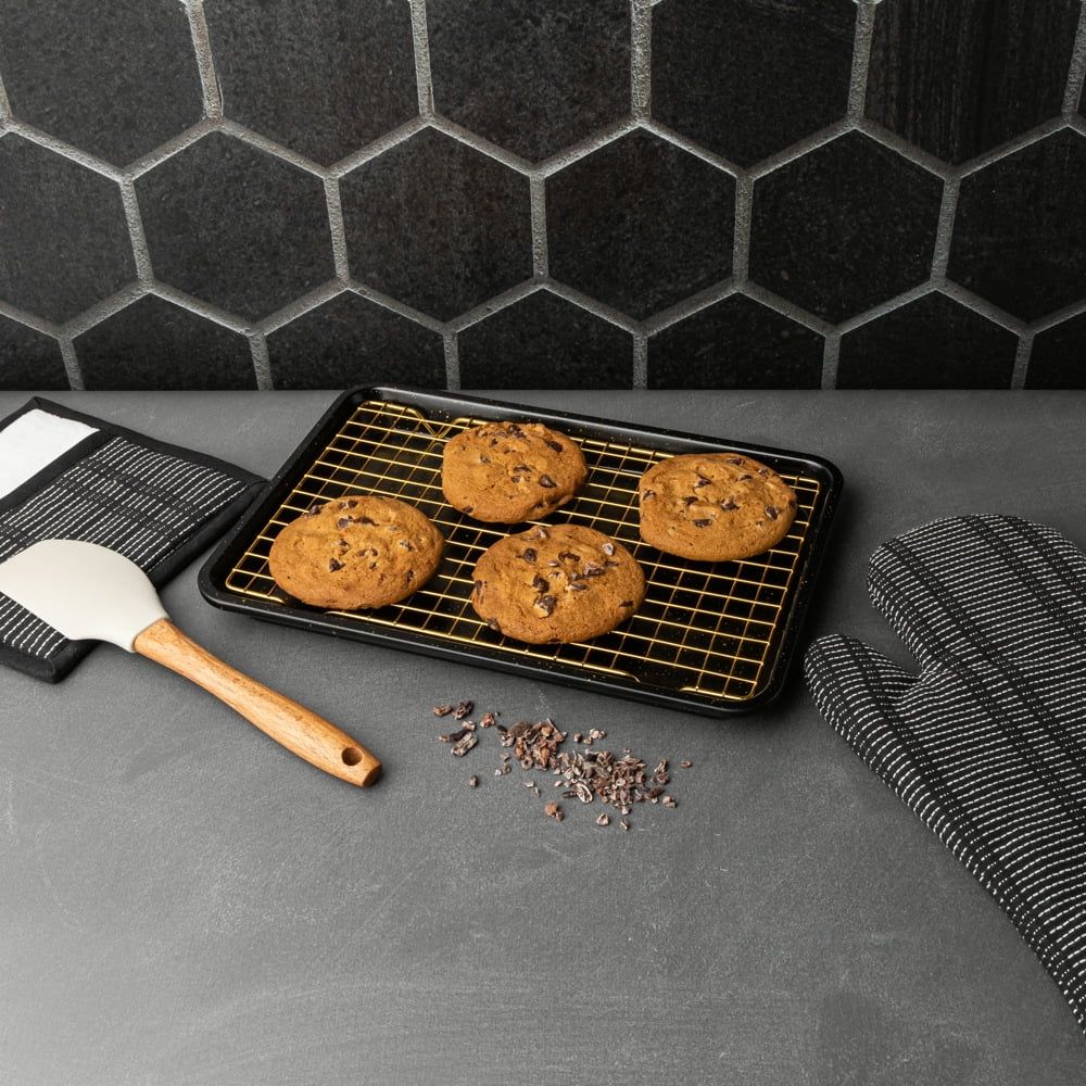 Thyme & Table Non-Stick Baking Sheet with Multi-Use Cooling Rack EasyOptionXY LLC