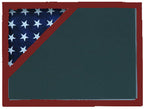 Shadow box to hold a 5’ X 9.5’ flag, Oak Finish. The Military Gift Store