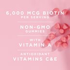 Nature's Bounty Advanced Hair; Skin and Nails Strawberry Gummies; 6000 mcg Biotin; 90 Count EasyOptionXY LLC