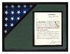 Shadow box to hold a flag with 8.5 x 11 certificate The Military Gift Store