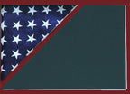 Shadow box to hold a 5’ X 9.5’ flag, Flag medal display frame The Military Gift Store