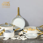 Thyme & Table Non-Stick 12-Piece Supreme Cookware Set, Cream EasyOptionXY LLC