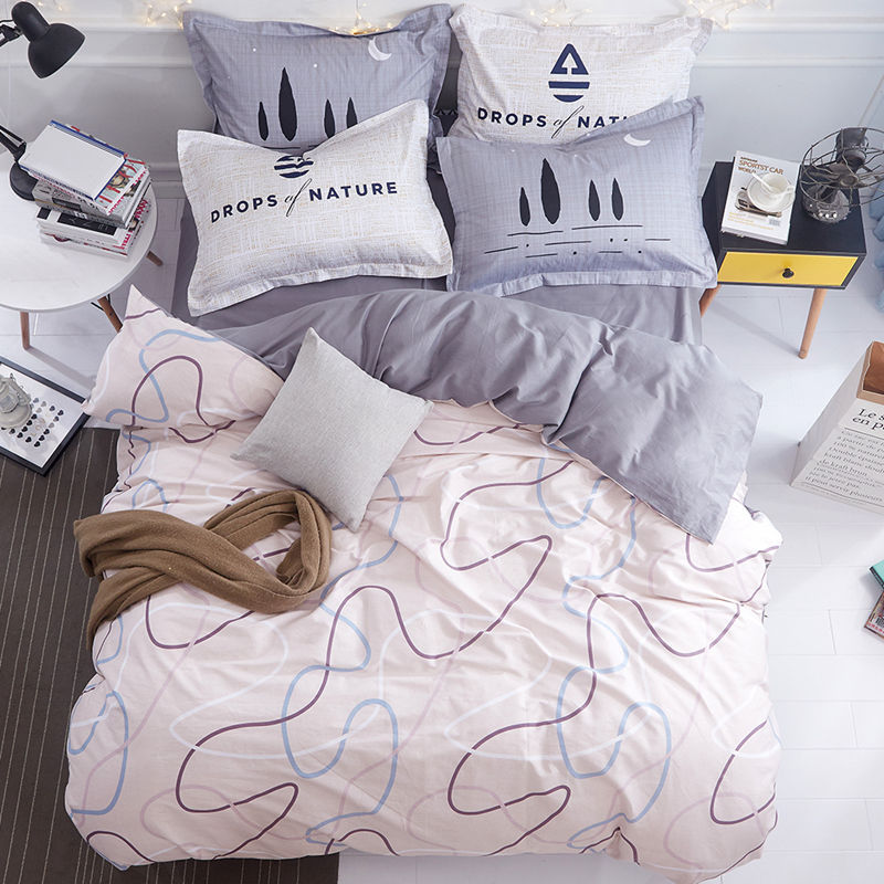 Pure cotton four-piece set cotton bed linen duvet cover single Pi-Mart
