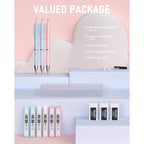 Nicpro 3 Pcs 0.5mm Pastel Mechanical Pencils, with 6 tubes HB Lead Refills, Erasers, Eraser Refills - Come with Case EasyOptionXY LLC