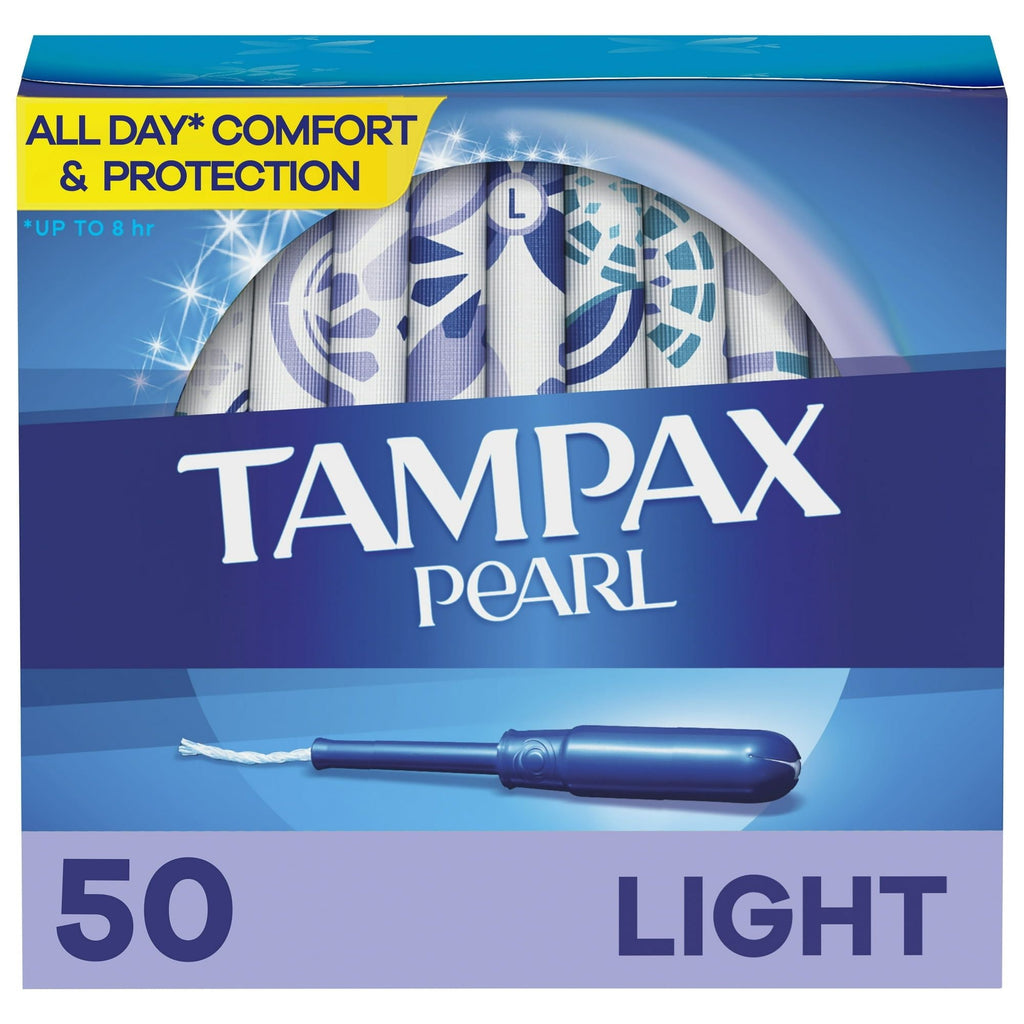 Tampax Pearl Tampons with LeakGuard Braid, Light Absorbency, 50 Ct EasyOptionXY LLC