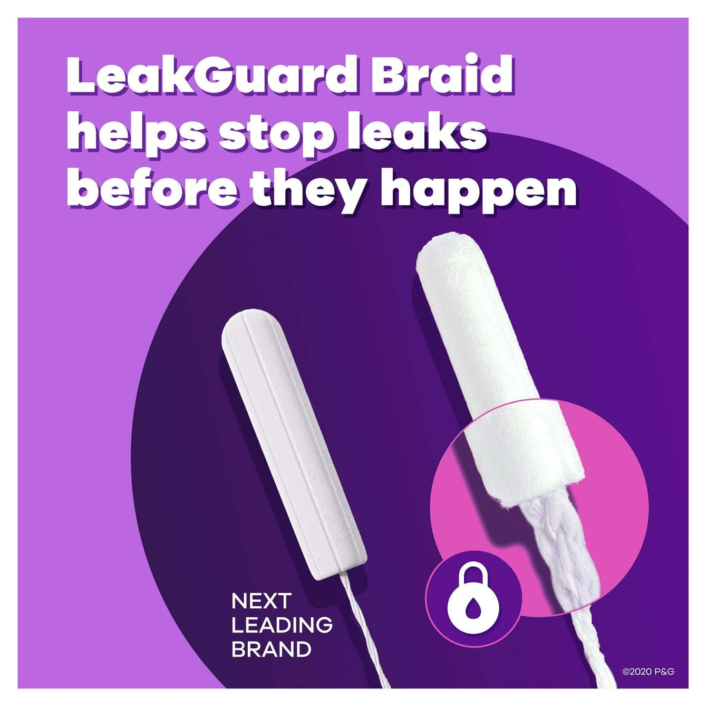 Tampax Radiant Tampons with LeakGuard Braid, Supber Absorbency, 42 Count EasyOptionXY LLC