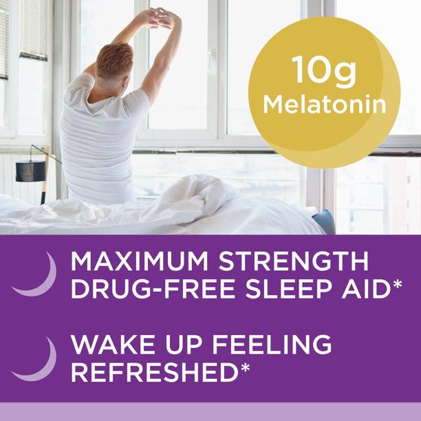 Nature's Bounty Sleep3 Melatonin; Maximum Strength Drug Free Sleep Aid; 10 mg; 30 Count EasyOptionXY LLC