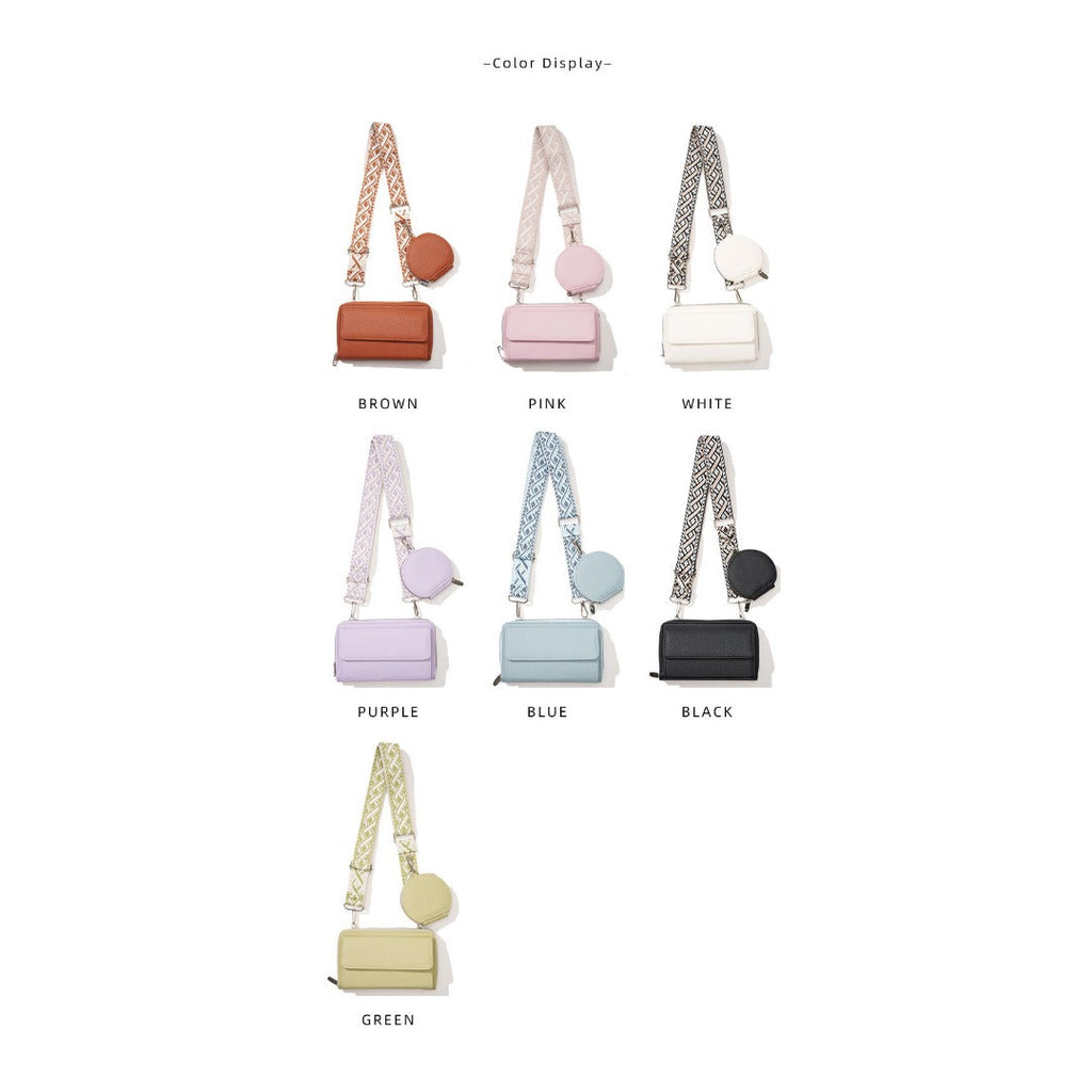 Small crossbody bag for women, 2 in 1 mobile phone satchel design, shoulder crossbody bag, multifunctional wide strap - SJB-DIAMOND ELITES