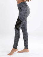 High-Waisted Pilates Leggings with Side Pockets & Mesh Panels