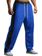 Men's Full Size Drawstring Contrast Wide Leg Pants Plus Size