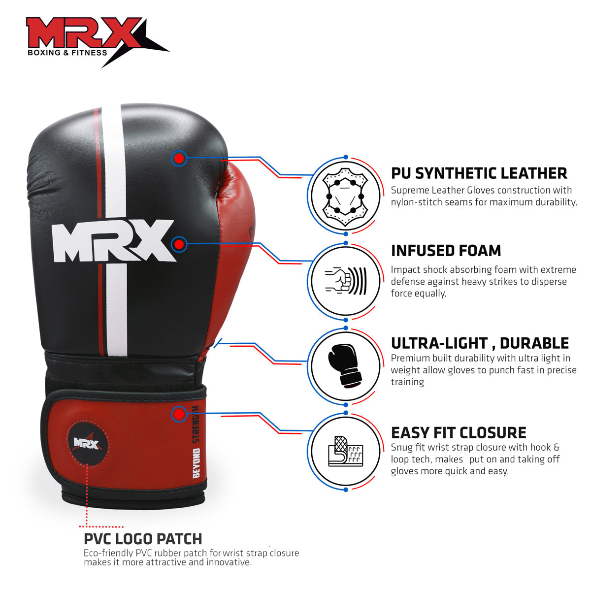 MRX Boxing Gloves for Sparring Fighting Training Kickboxing - SJB-DIAMOND ELITES