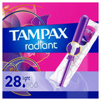 Tampax Radiant Tampons with LeakGuard Braid, Light Absorbency, 28 Count EasyOptionXY LLC