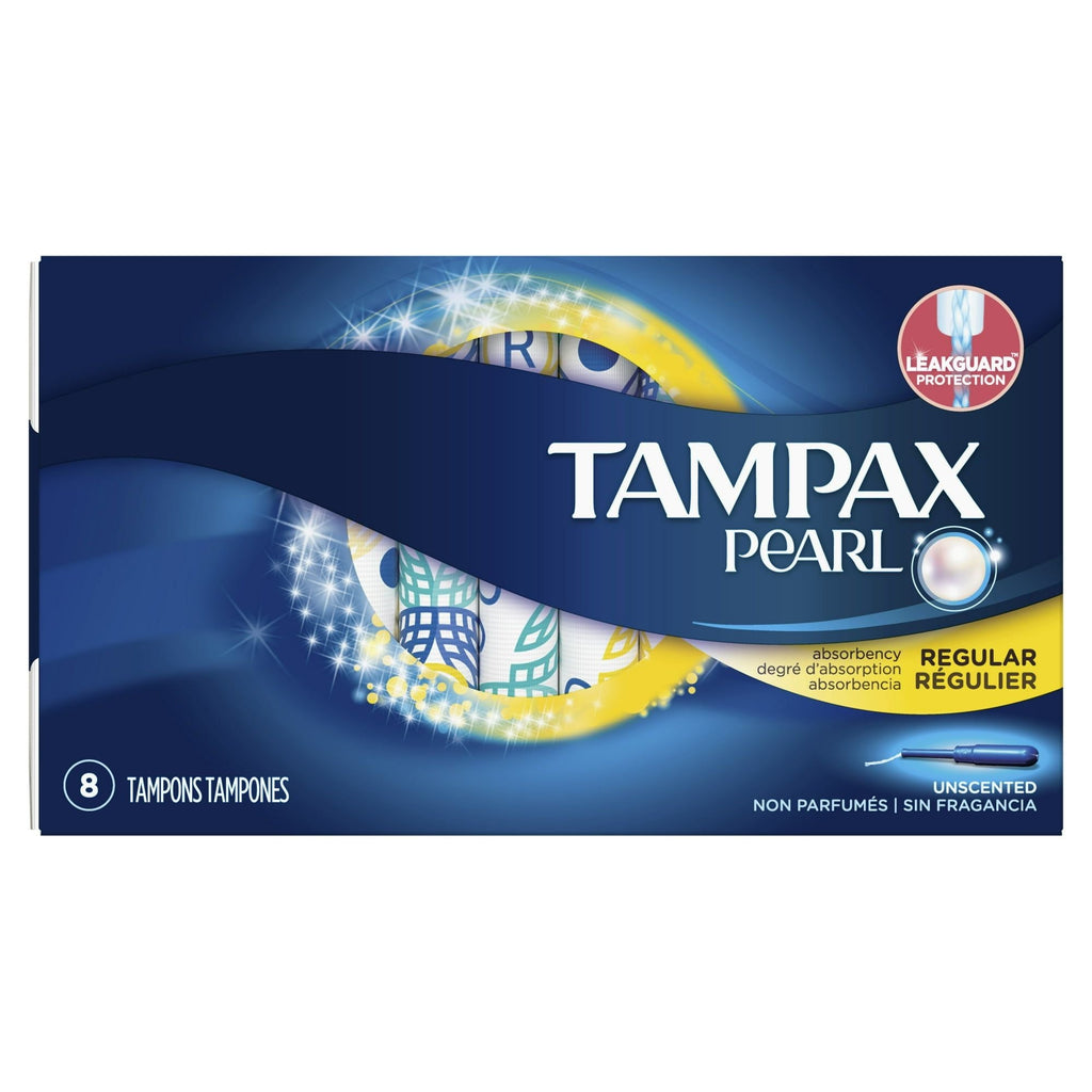 Tampax Pearl Regular Plastic Tampons, Unscented, 8 Count EasyOptionXY LLC
