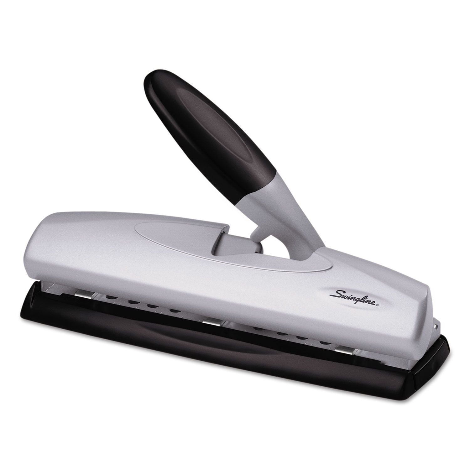 Swingline 20-Sheet Light-Touch Desktop Two-to-Seven-Hole Punch, 9/32" Holes, Metal, Silver/Black - SJB-DIAMOND ELITES