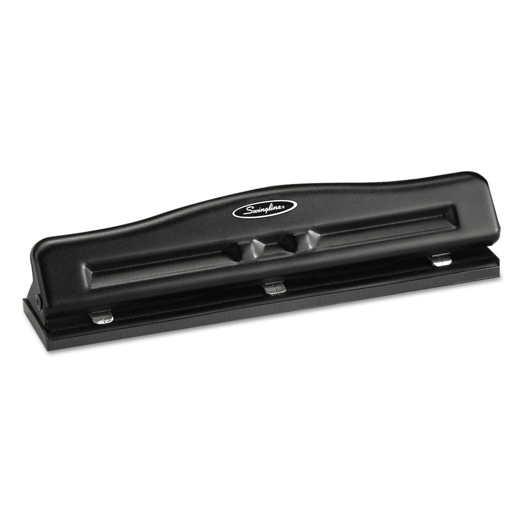 Swingline 11-Sheet Commercial Adjustable Three-Hole Punch, 9/32" Holes, Black - SJB-DIAMOND ELITES