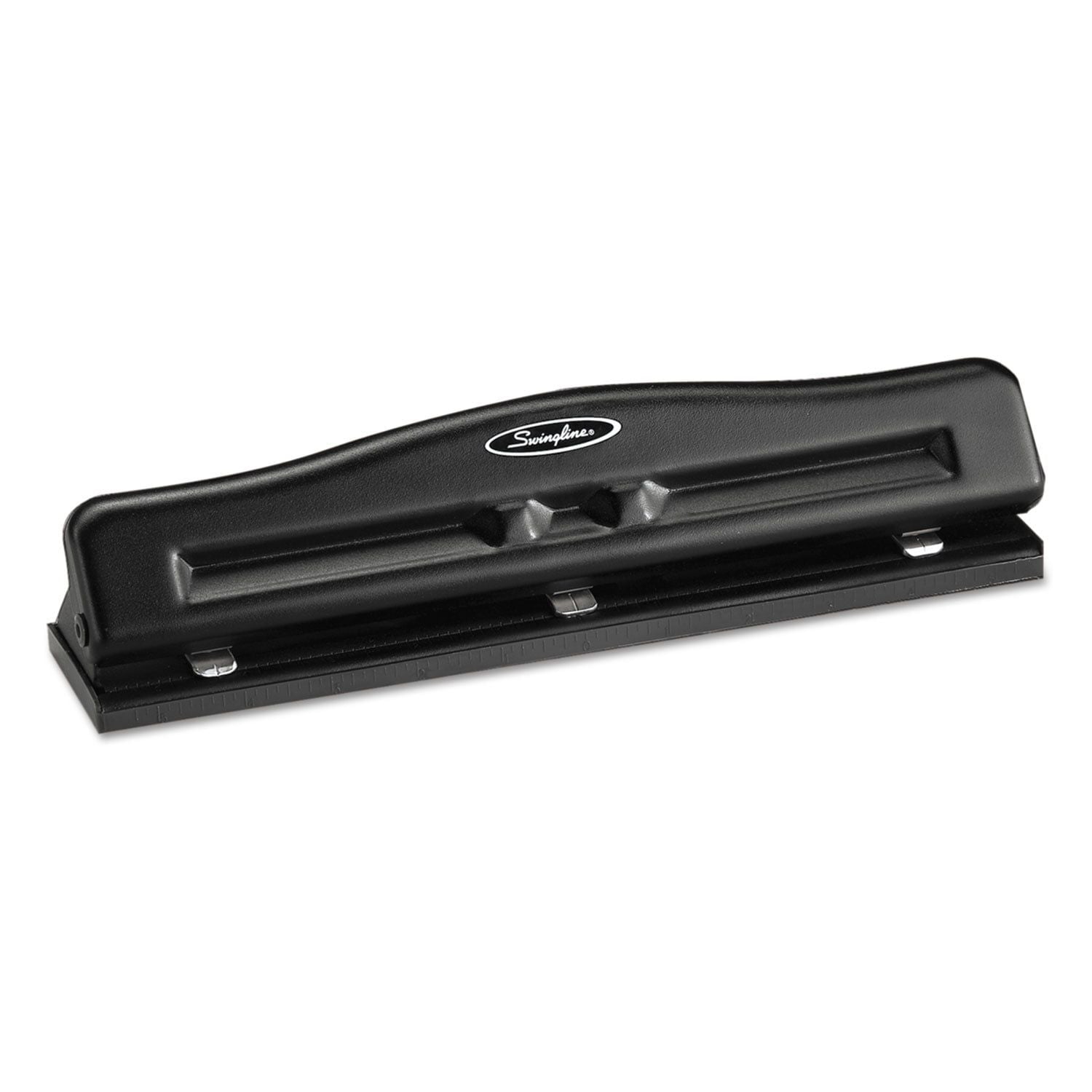 Swingline 11-Sheet Commercial Adjustable Three-Hole Punch, 9/32" Holes, Black - SJB-DIAMOND ELITES